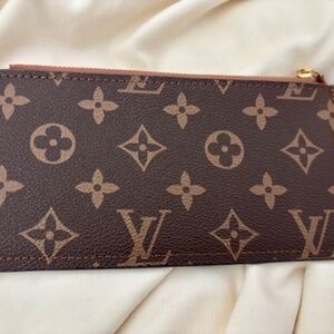 Auth LOUIS VUITTON Felicie Pochette Insert Zip Coin Bill Wallet EXC